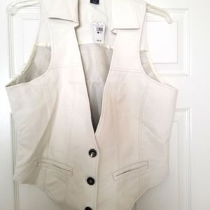 Ashley Stewart NWT Poly White Vest